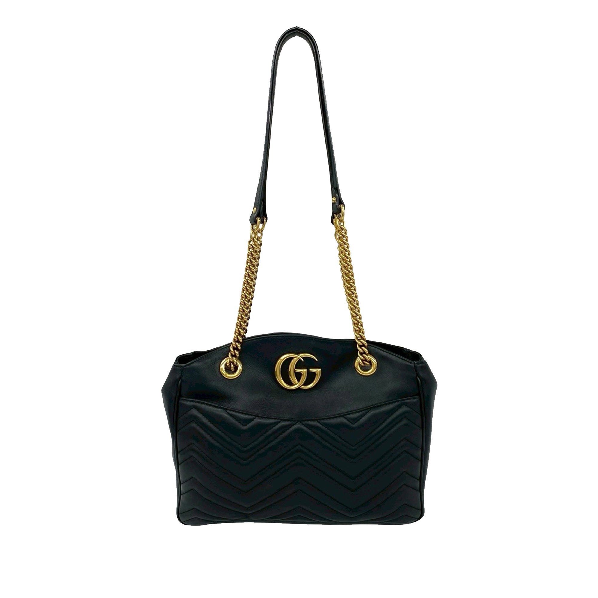 Medium GG Marmont Matelasse Leather Chain Shoulder Bag - Image 1