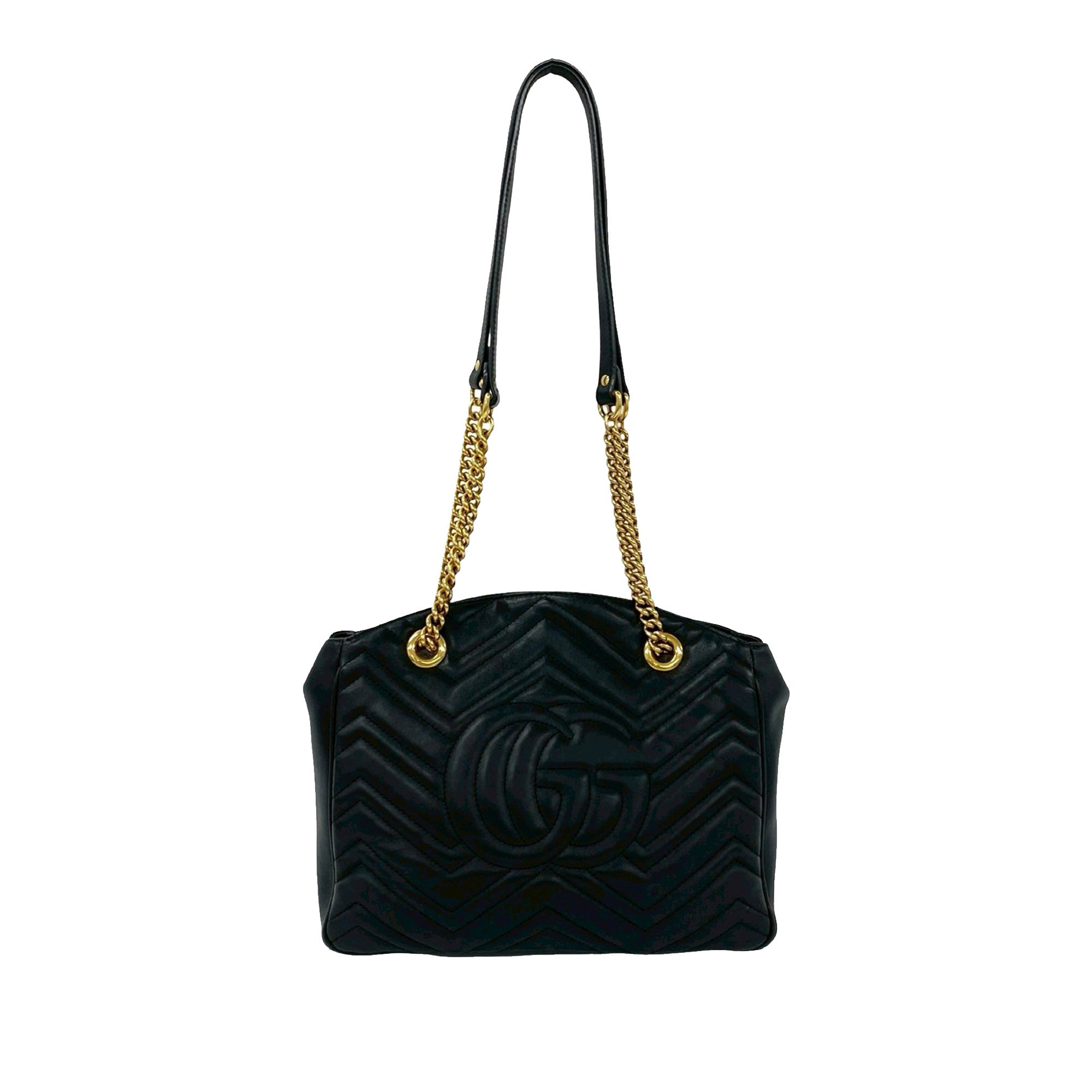 Medium GG Marmont Matelasse Leather Chain Shoulder Bag - Image 2