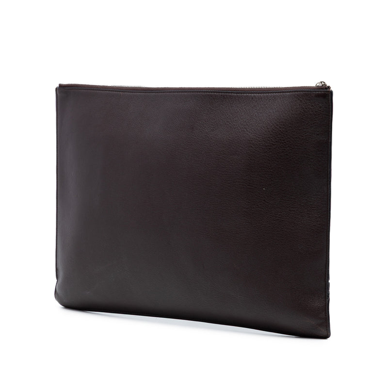 Tricolor Leather Puzzle Clutch - Image 2