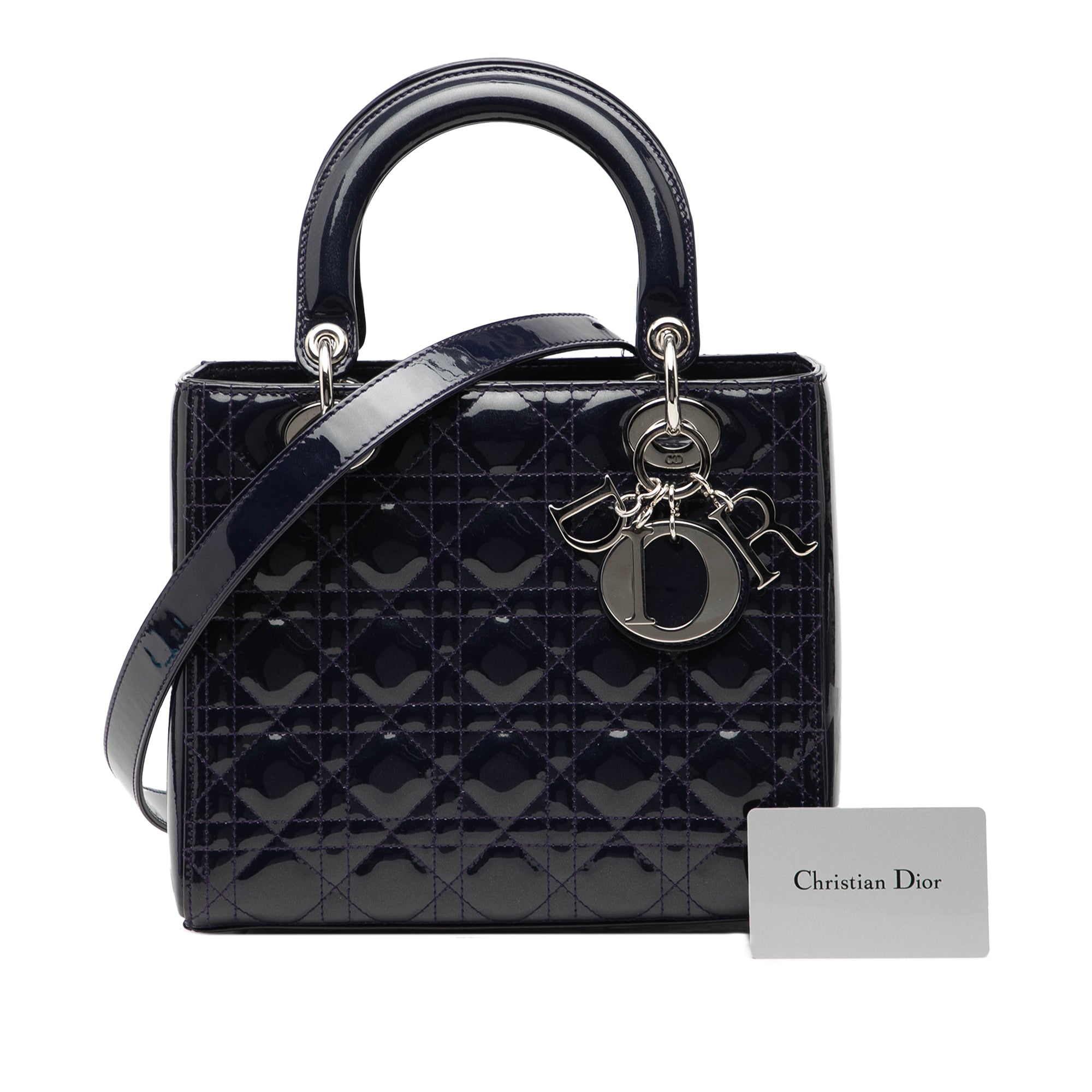 Medium Patent Cannage Lady Dior - Image 8