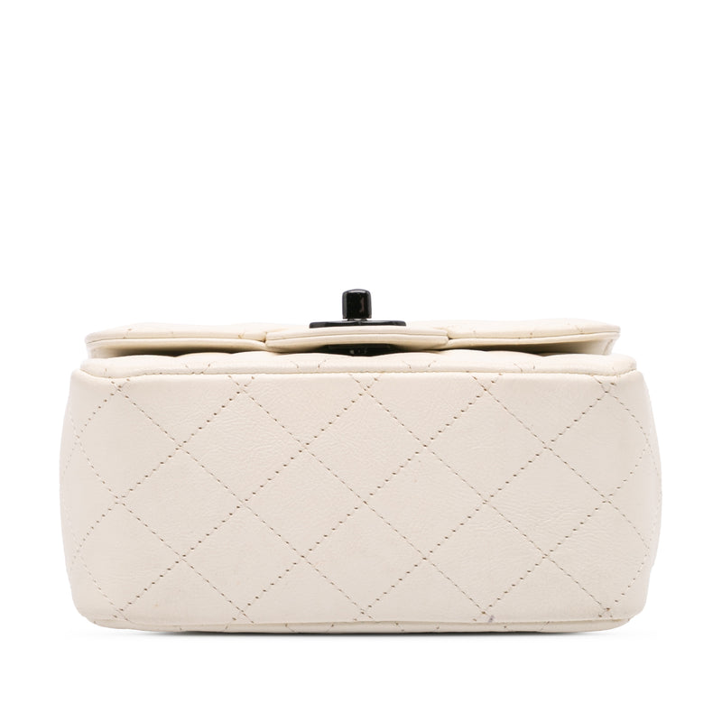 Mini Square Classic Crumpled Calfskin Single Flap - Image 3