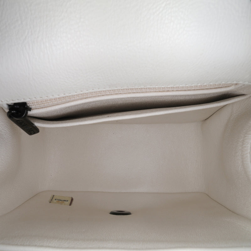 Mini Square Classic Crumpled Calfskin Single Flap - Image 4