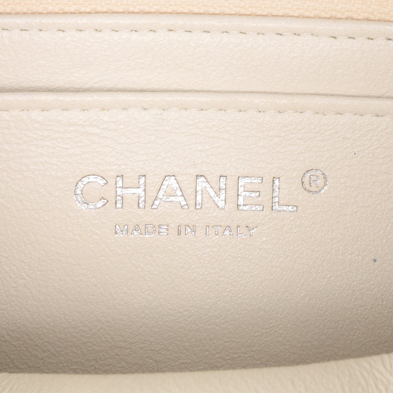 Mini Square Classic Crumpled Calfskin Single Flap - Image 5