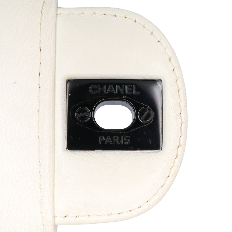 Mini Square Classic Crumpled Calfskin Single Flap - Image 8