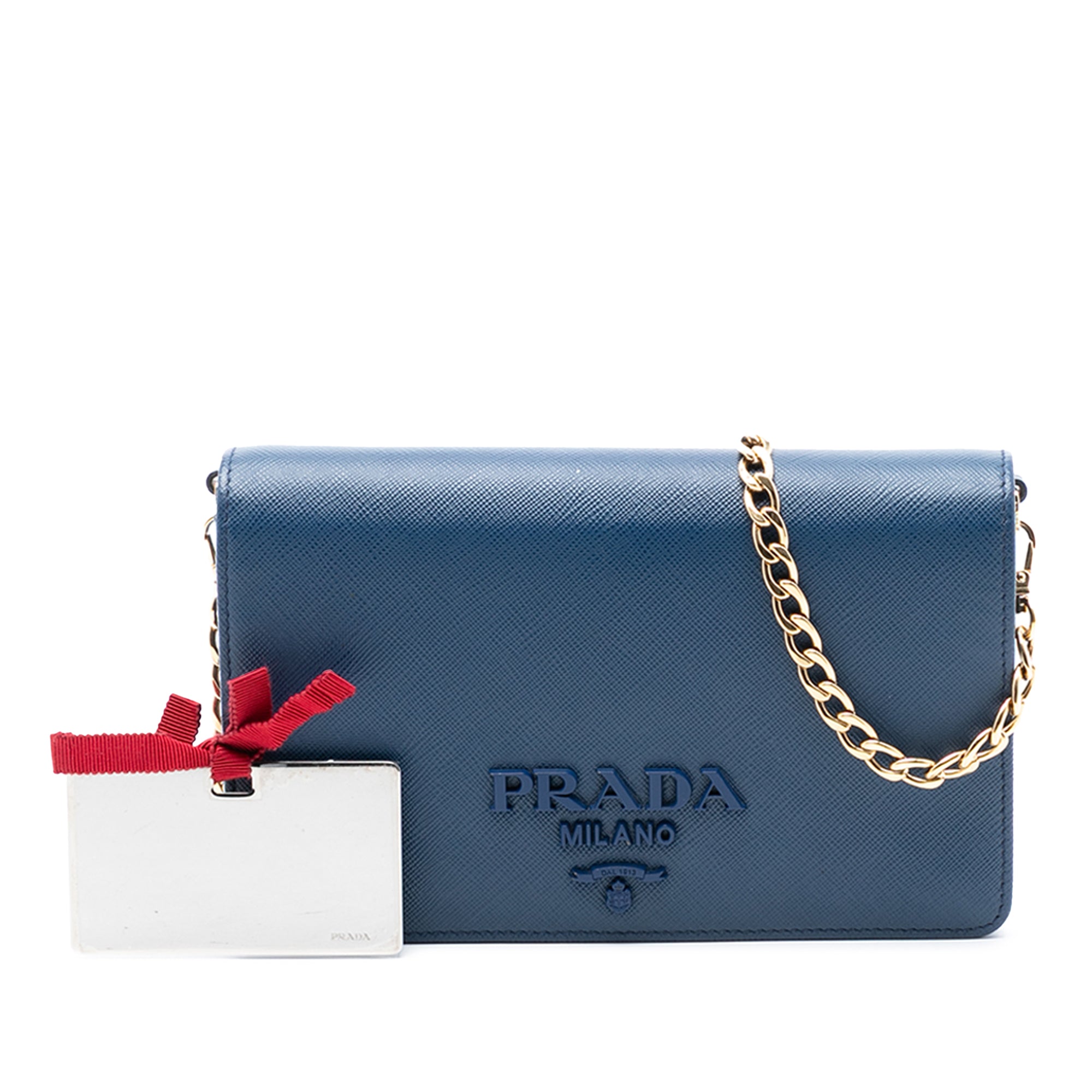 Saffiano Lux Monochrome Wallet on Chain - Image 7