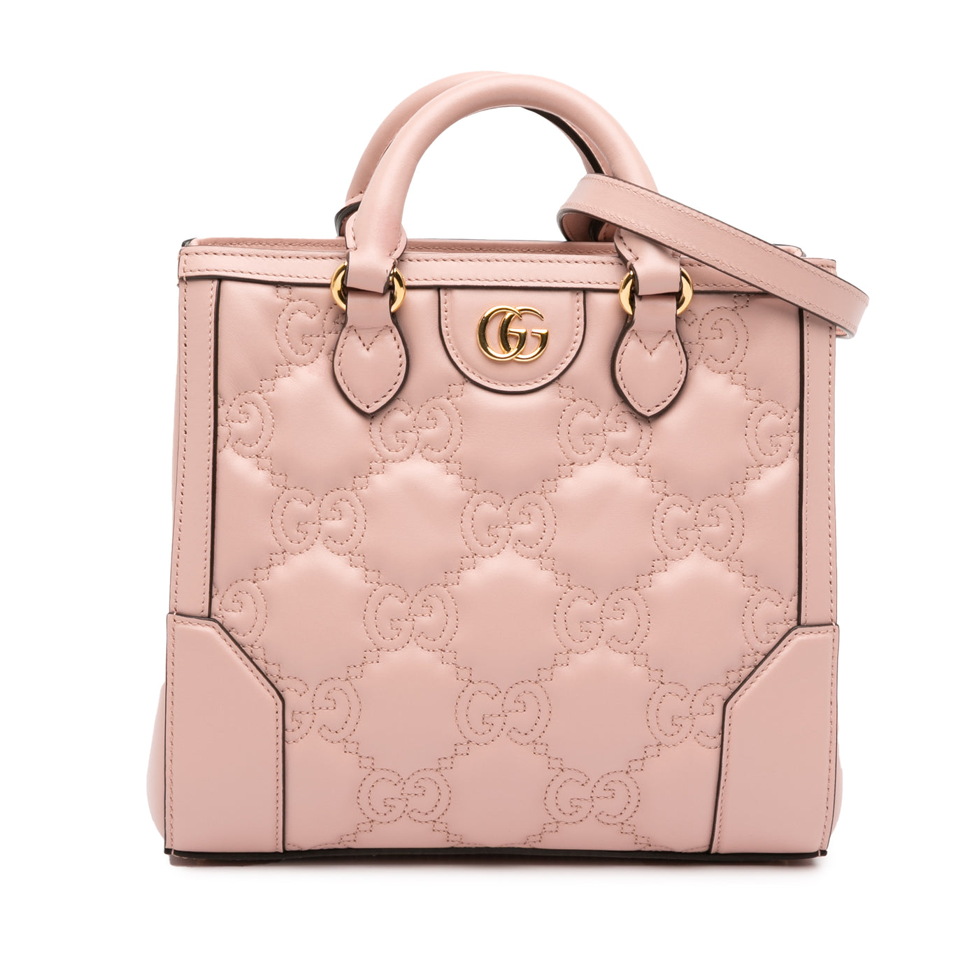 Mini GG Matelasse Leather Top Handle Bag - Image 1