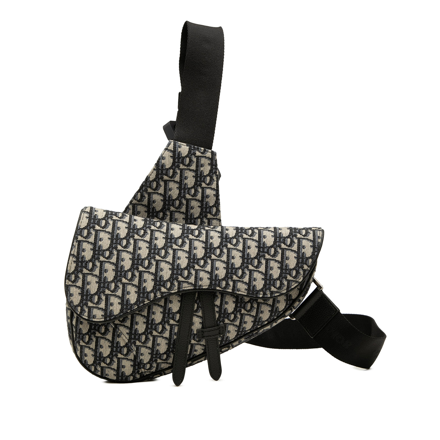 Oblique Canvas Saddle Crossbody - Image 1