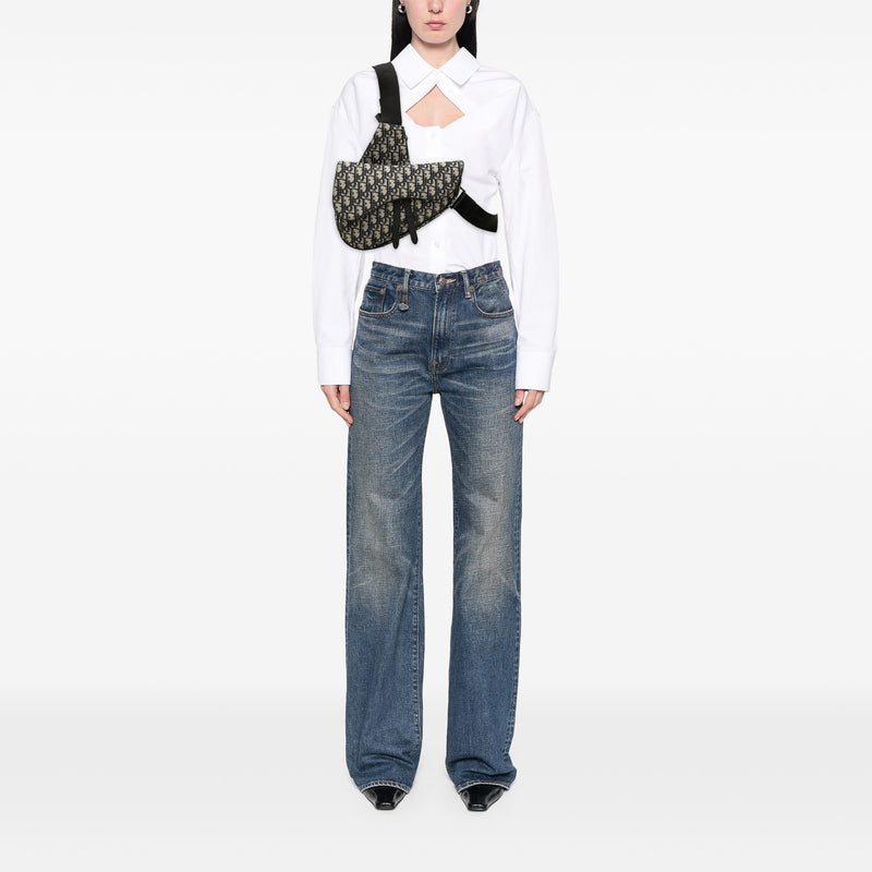 Oblique Canvas Saddle Crossbody - Image 6