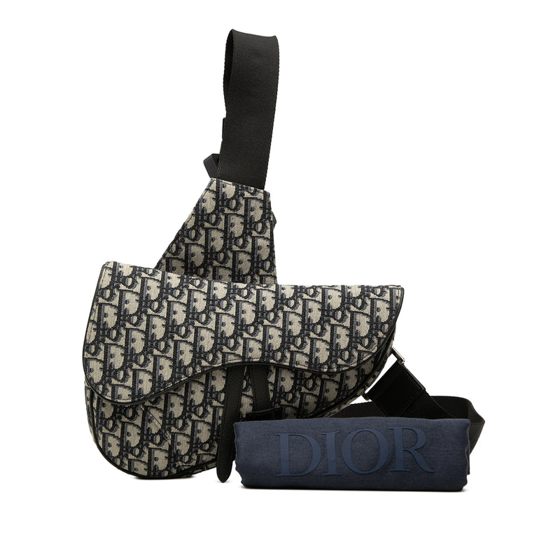 Oblique Canvas Saddle Crossbody - Image 7