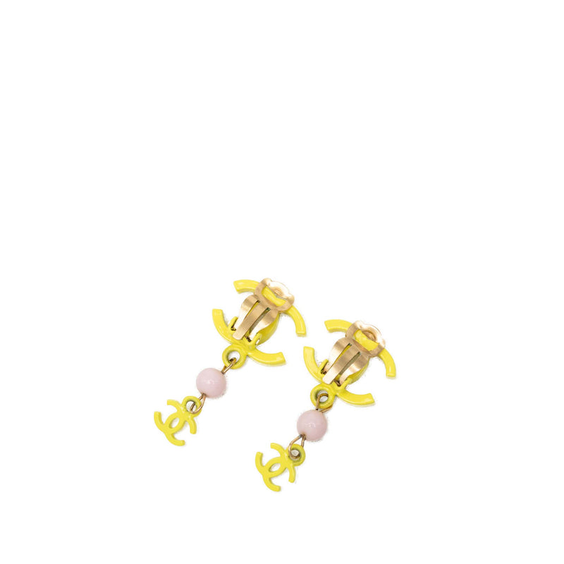 CC Resin Bead Drop Clip On Earrings - Image 2