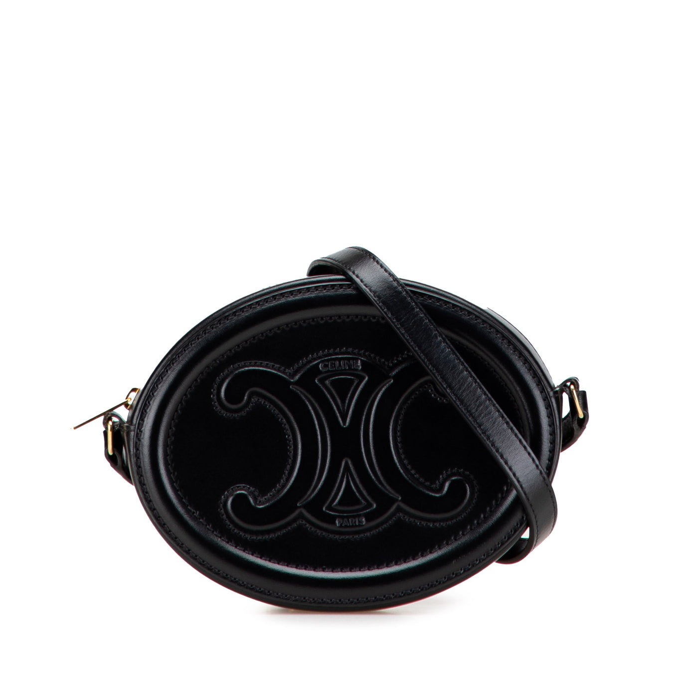 Small Calfskin Cuir Triomphe Oval Crossbody - Image 1