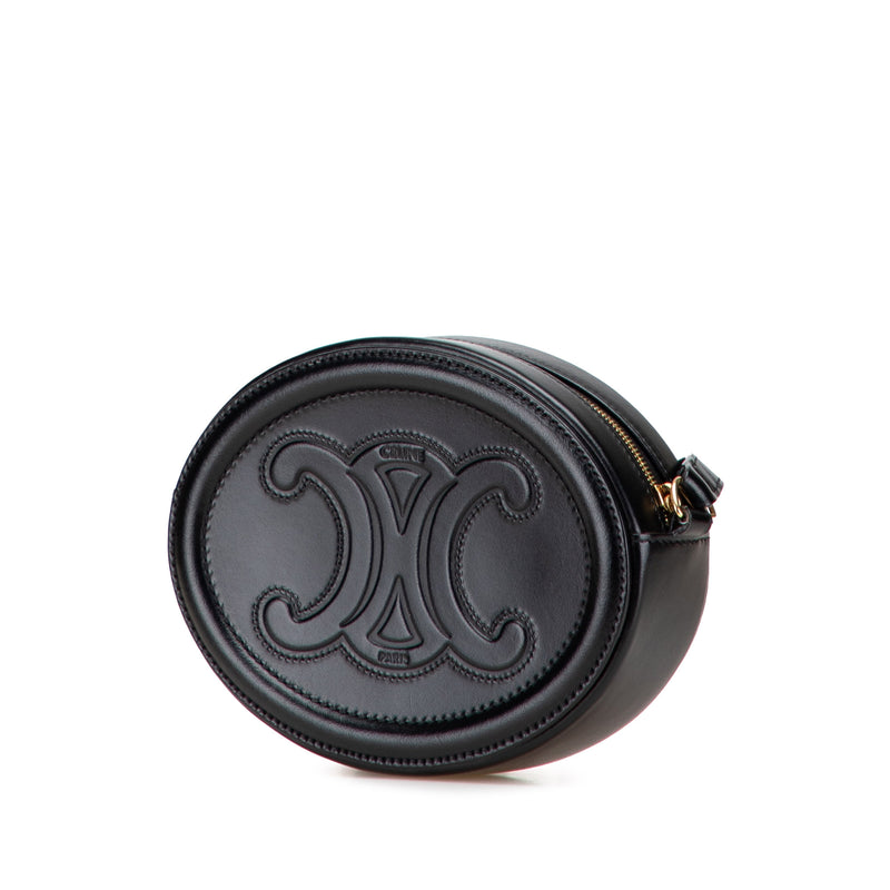 Small Calfskin Cuir Triomphe Oval Crossbody - Image 2