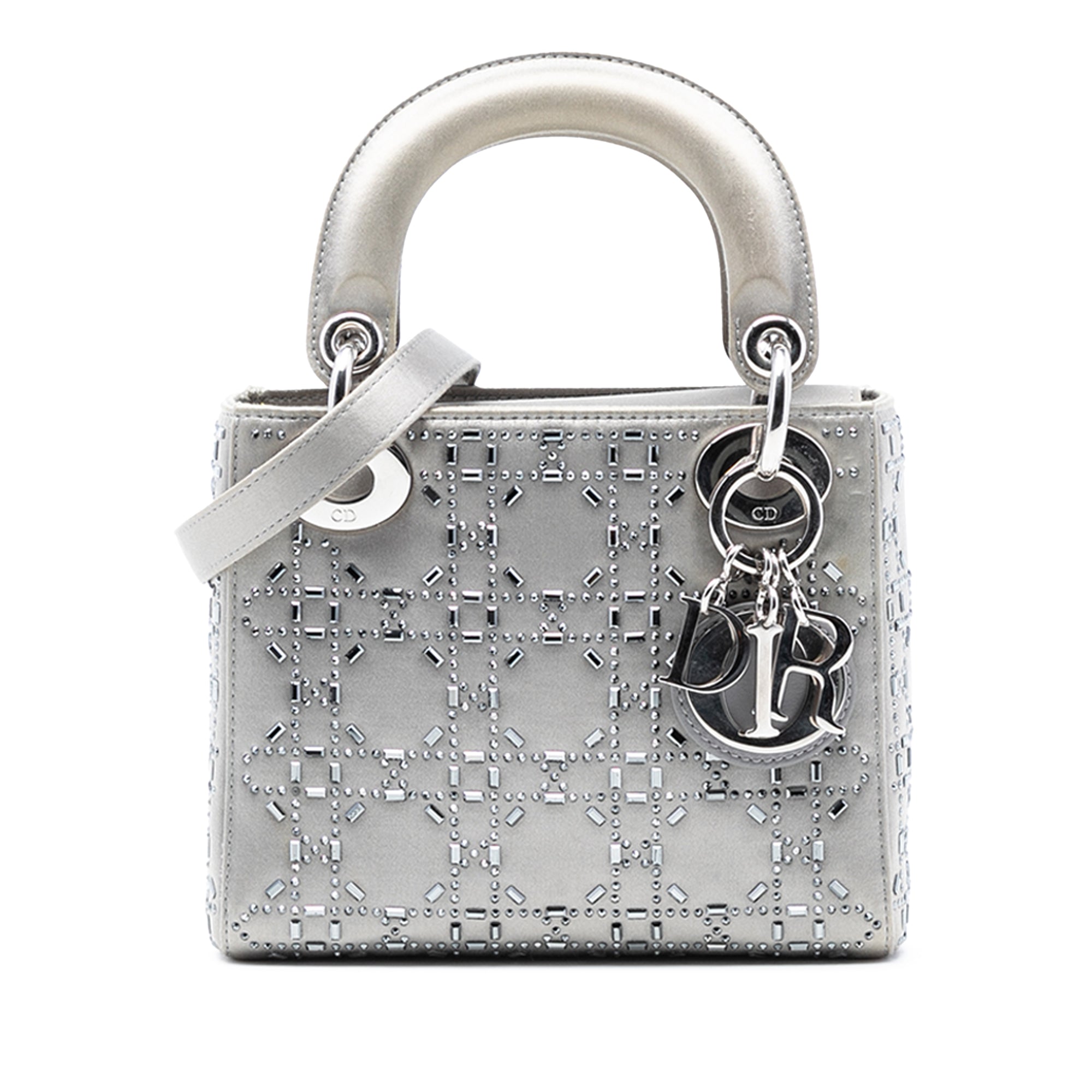 Mini Satin Cannage Strass Crystal Embellished Lady Dior - Image 1