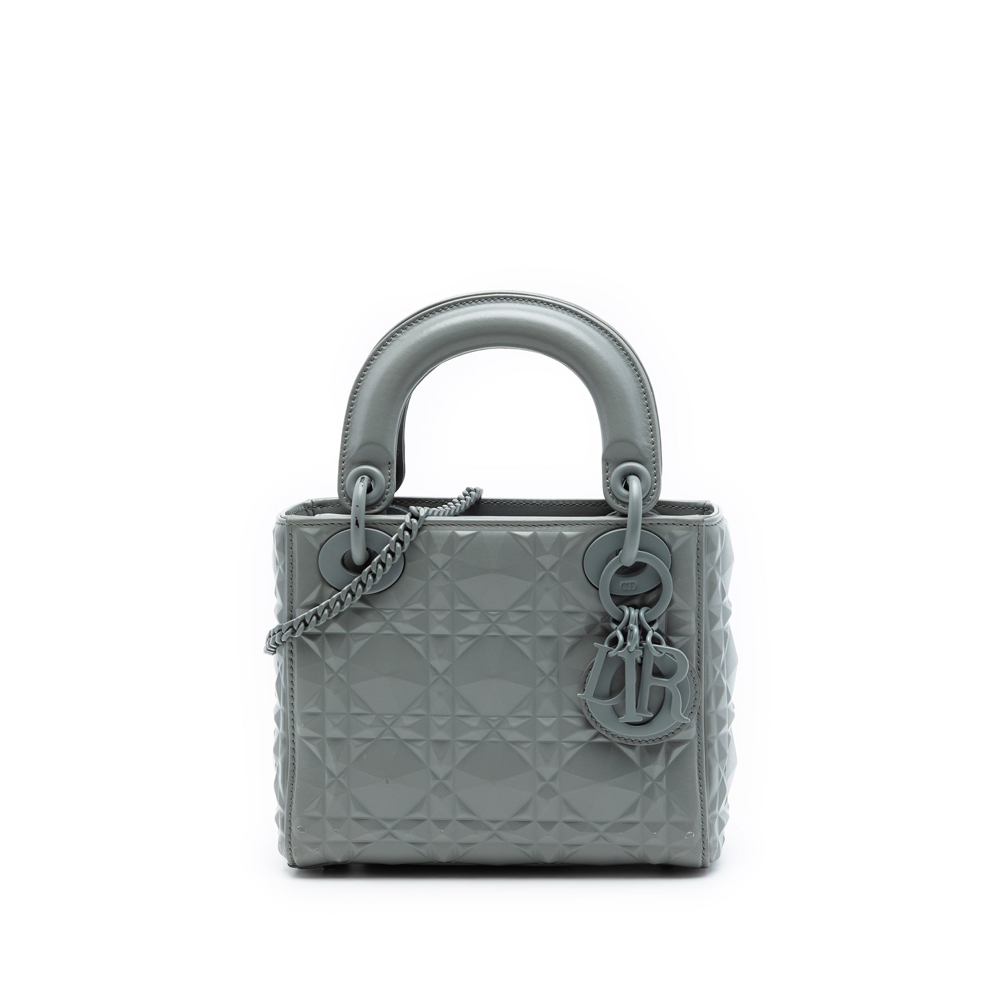 Mini Ultra Matte Calfskin Diamond Cannage Lady Dior - Image 1