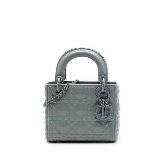 Mini Ultra Matte Calfskin Diamond Cannage Lady Dior - Image 1