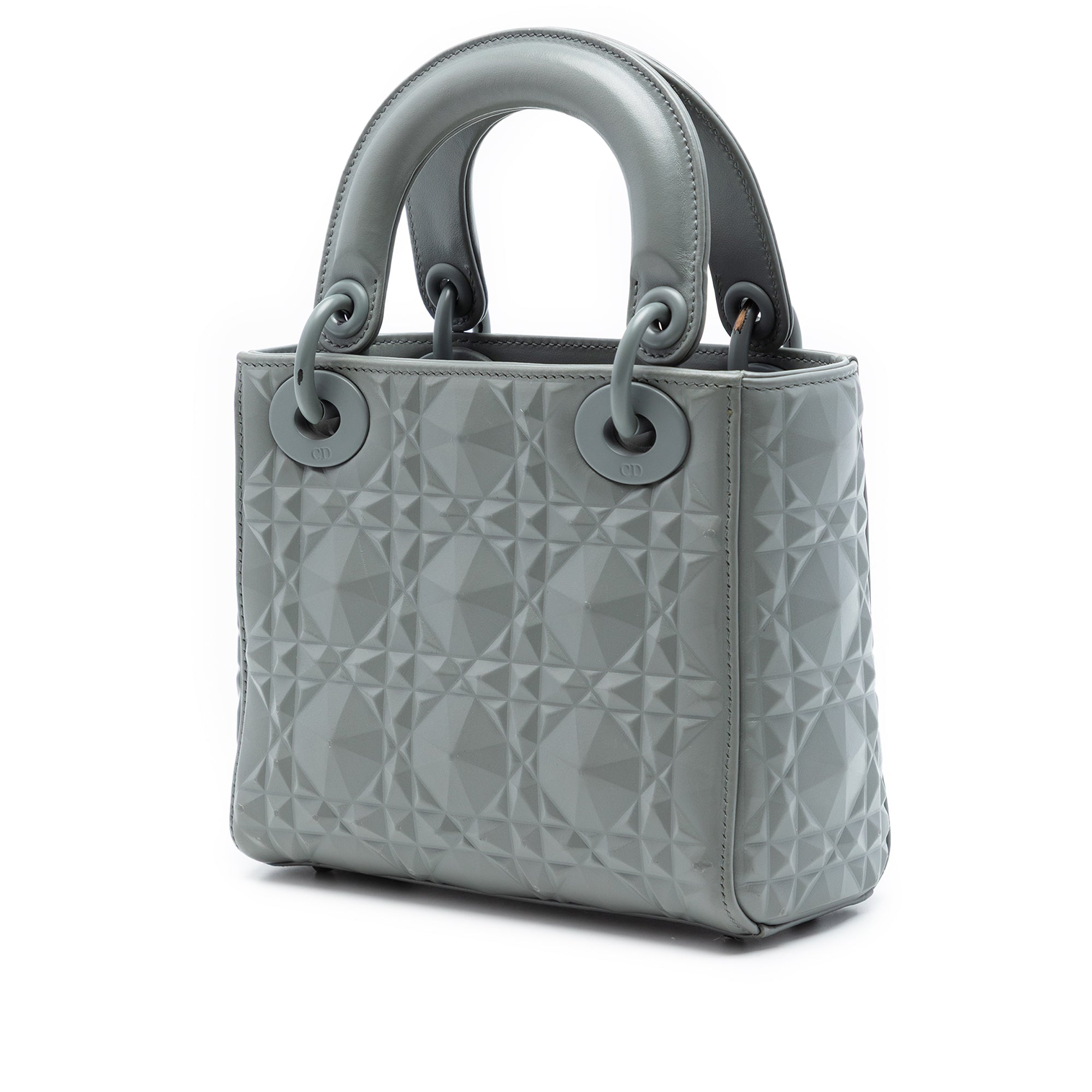 Mini Ultra Matte Calfskin Diamond Cannage Lady Dior - Image 2
