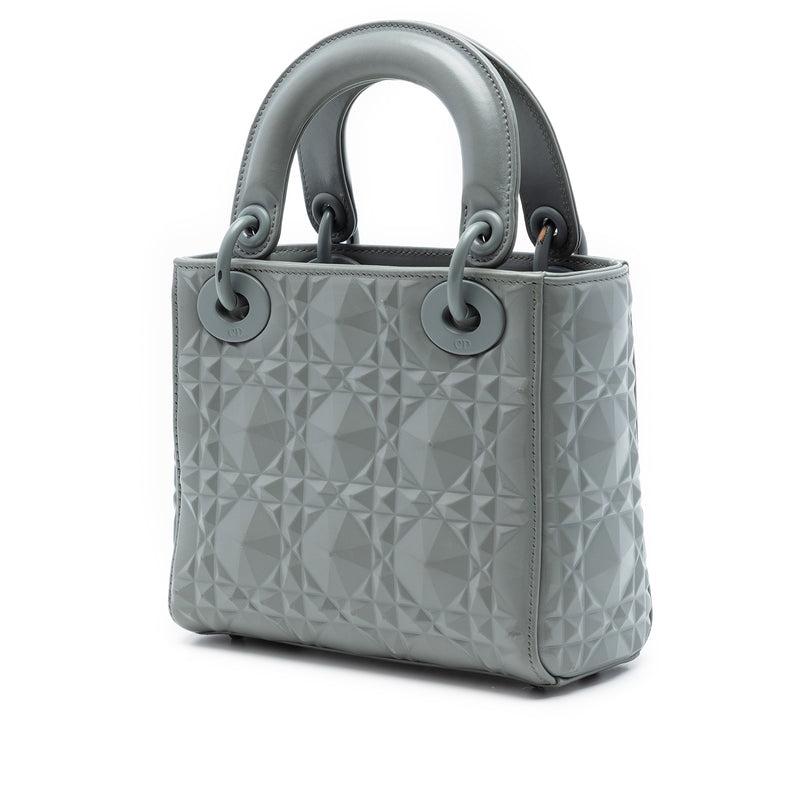 Mini Ultra Matte Calfskin Diamond Cannage Lady Dior - Image 2