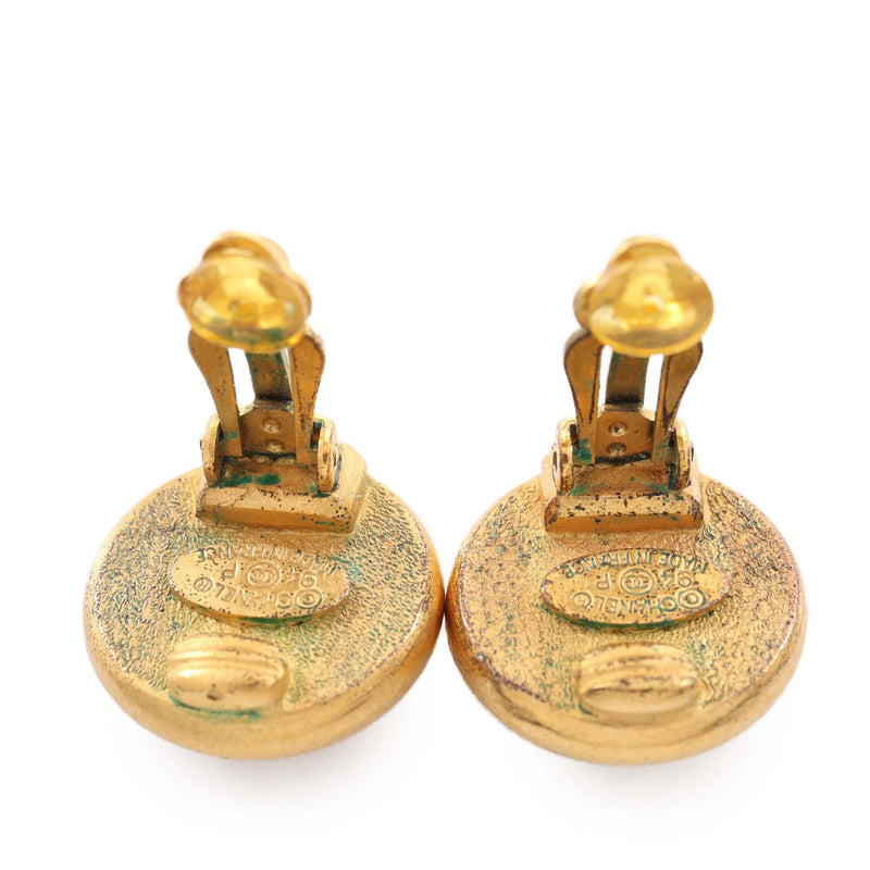 Gold Plated Faux Pearl Round Clip On Earrings - Image 5