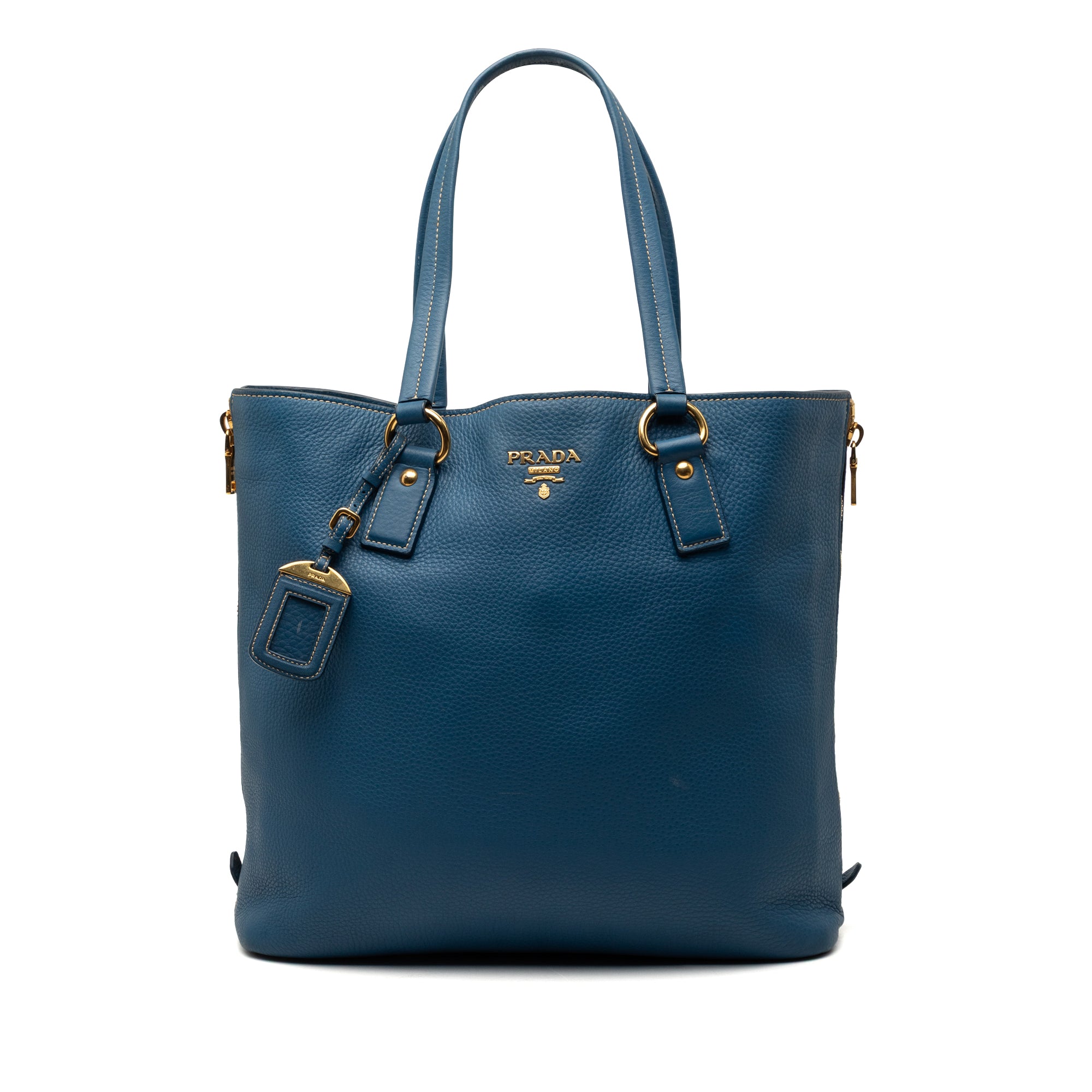 Vitello Daino Side Zip Shopper Tote - Image 1