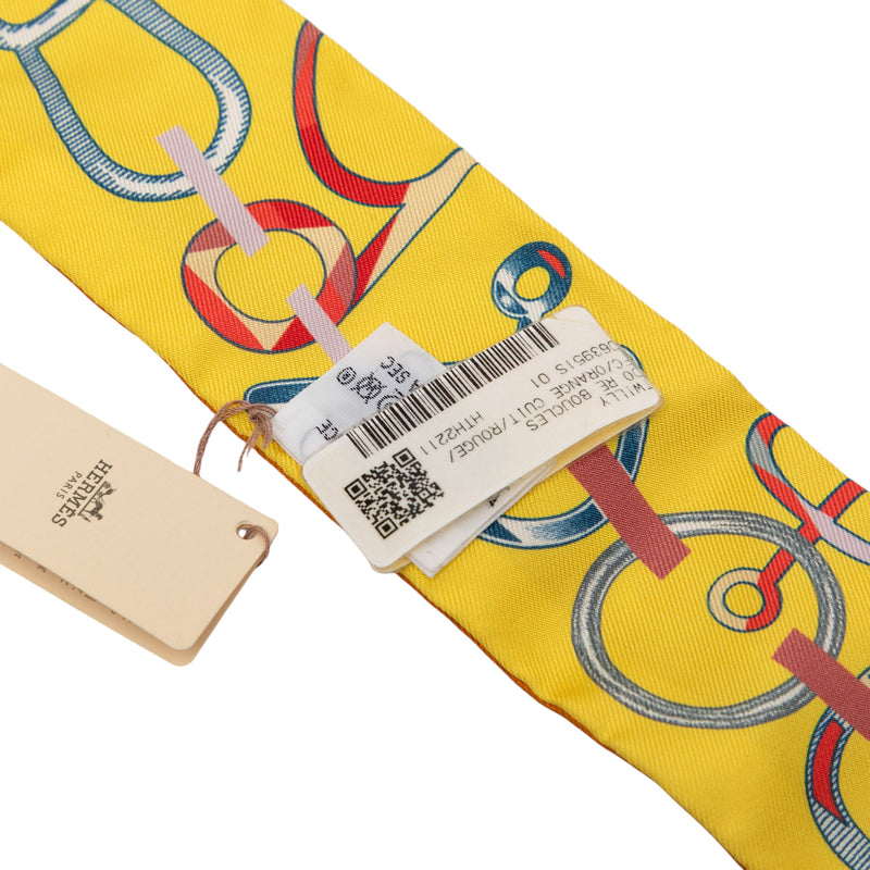 Do Re Boucles Silk Twilly Scarf - Image 4