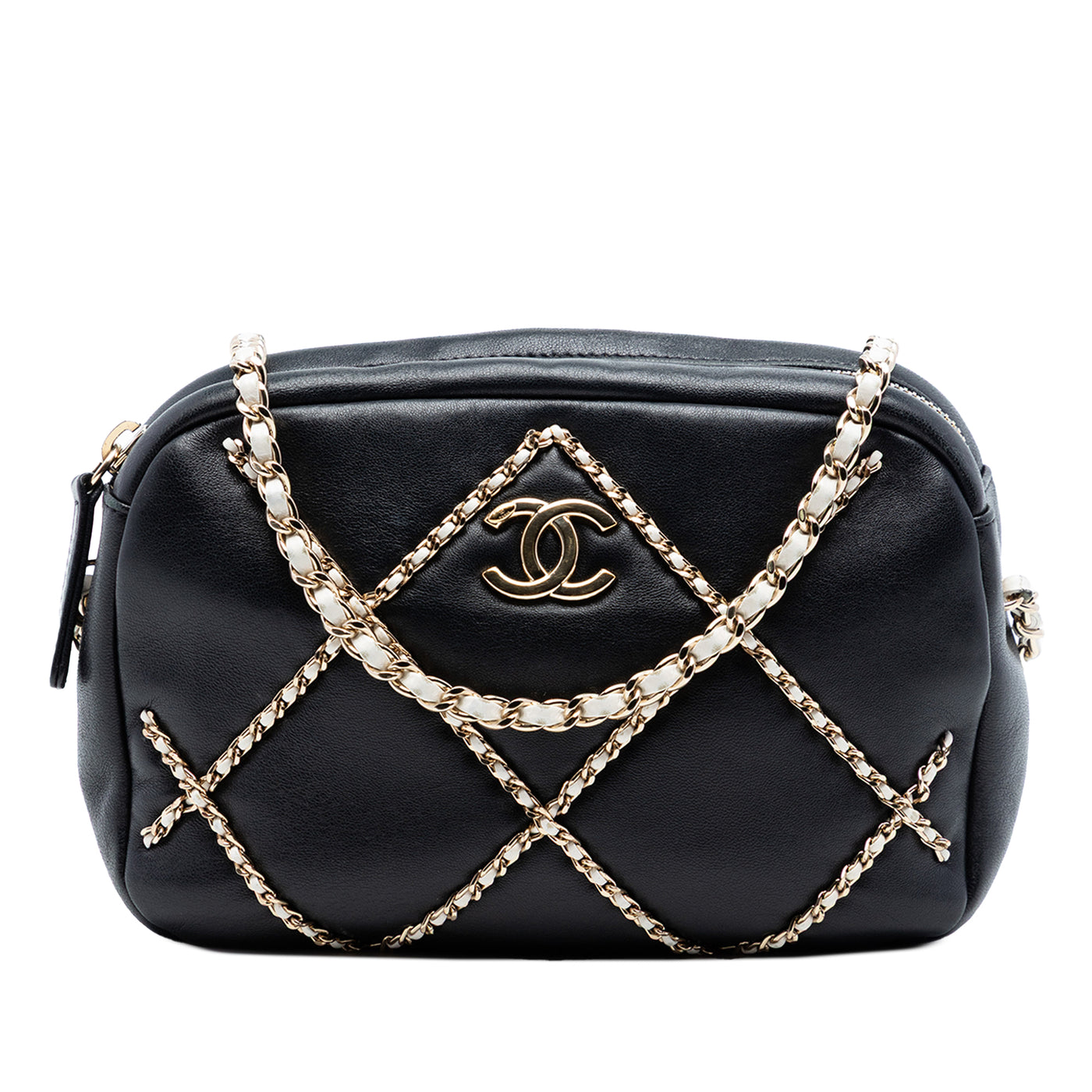 CC Lambskin Chain Embellished Camera Bag - Image 1