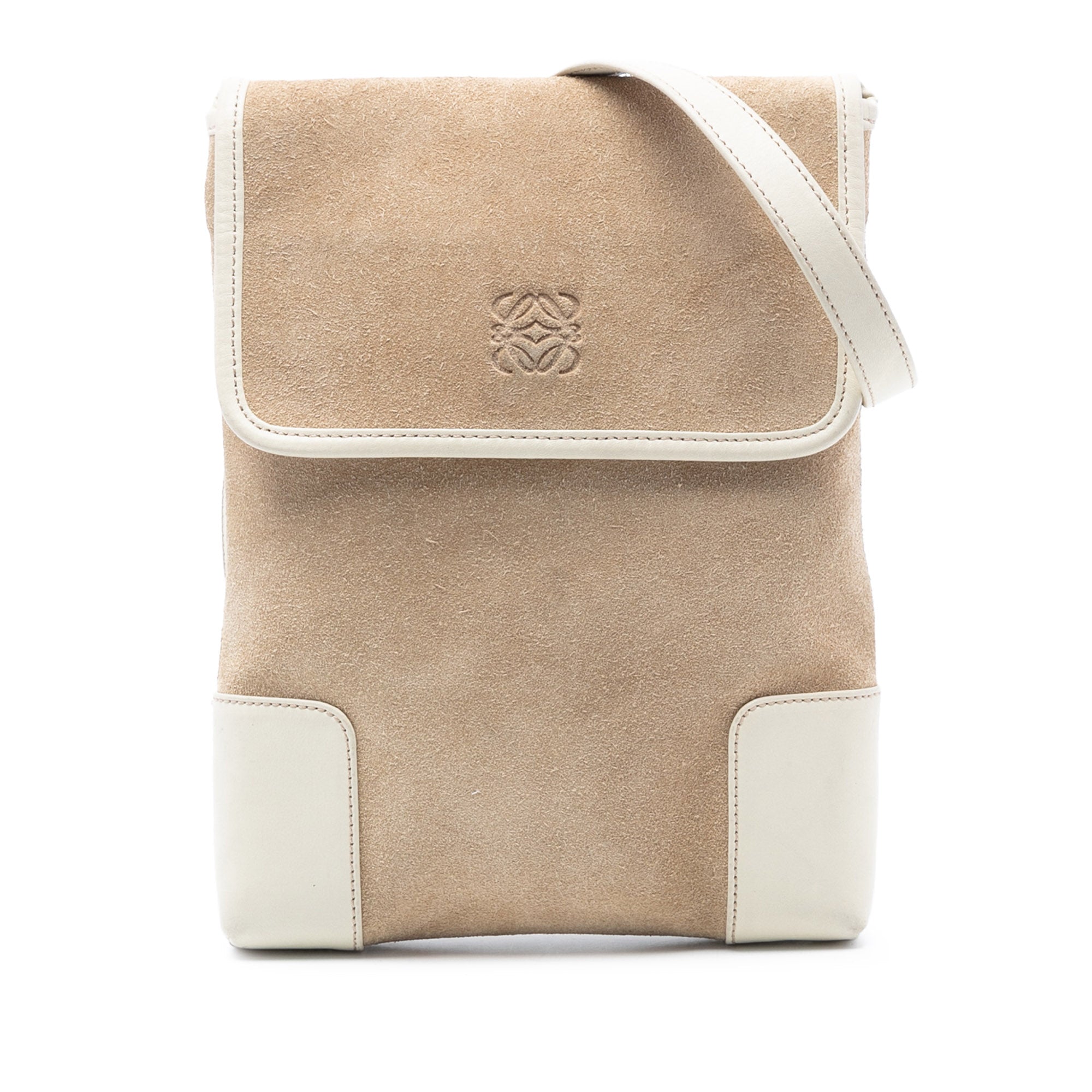 Suede Anagram Crossbody - Image 1