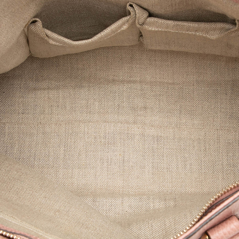 Leather Bamboo Tassel Satchel - Image 4