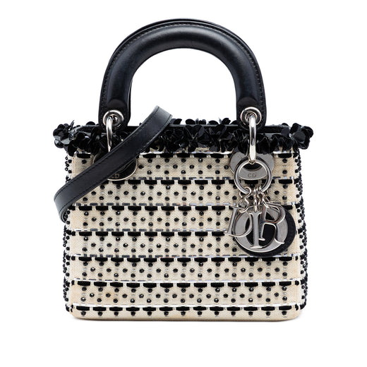 Mini Canvas Bead and Sequin Embellished Lady Dior - Image 1