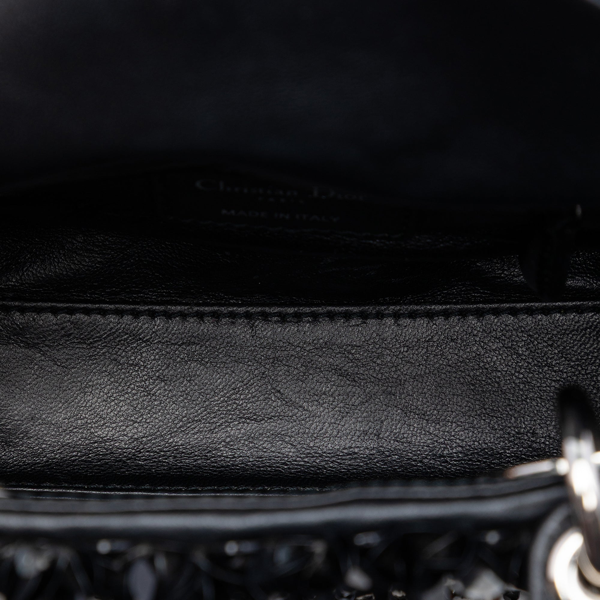 Mini Canvas Bead and Sequin Embellished Lady Dior - Image 4