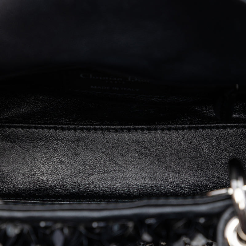 Mini Canvas Bead and Sequin Embellished Lady Dior - Image 4
