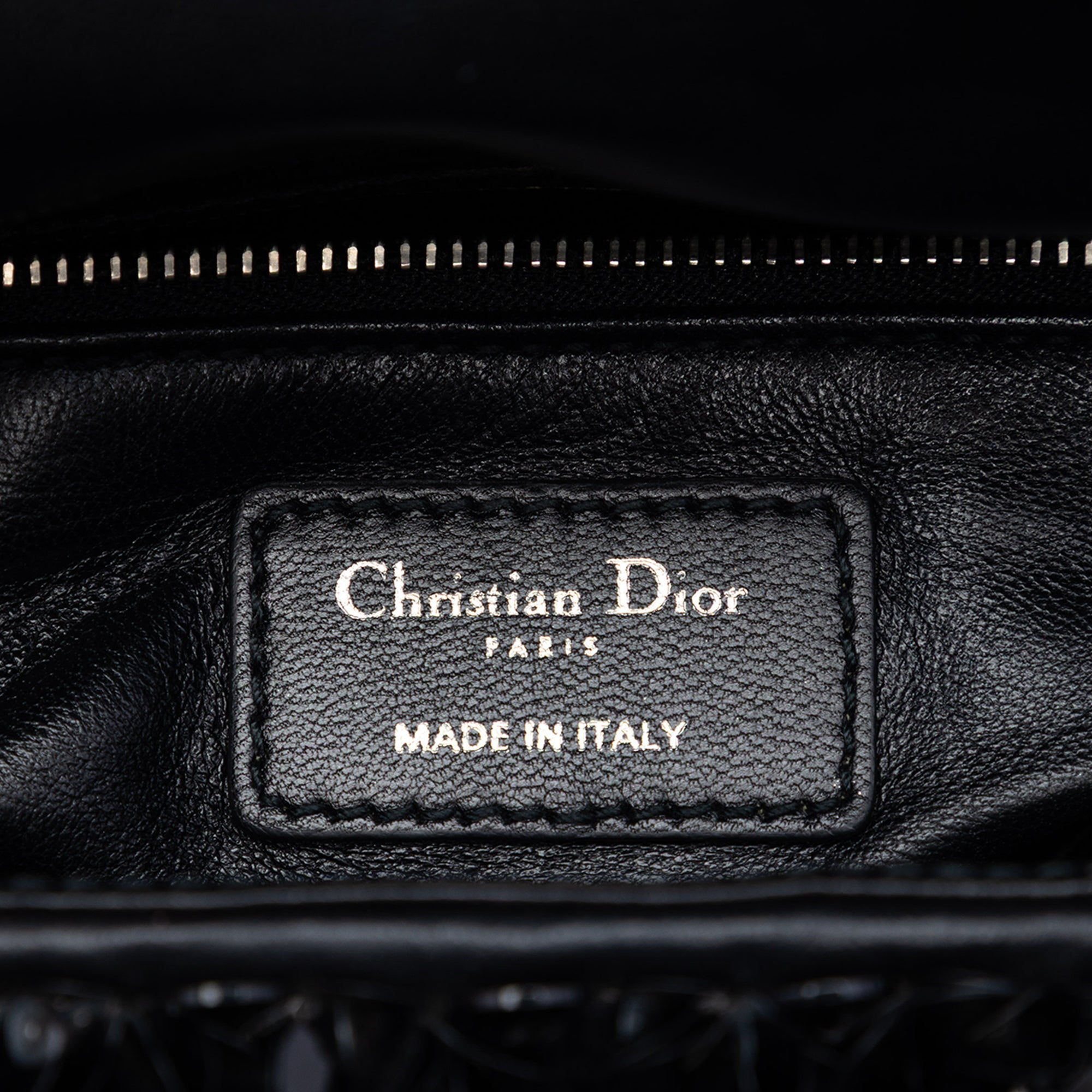Mini Canvas Bead and Sequin Embellished Lady Dior - Image 5