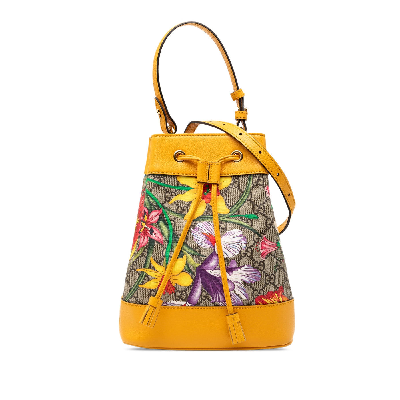 Small GG Supreme Flora Ophidia Bucket Bag - Image 1