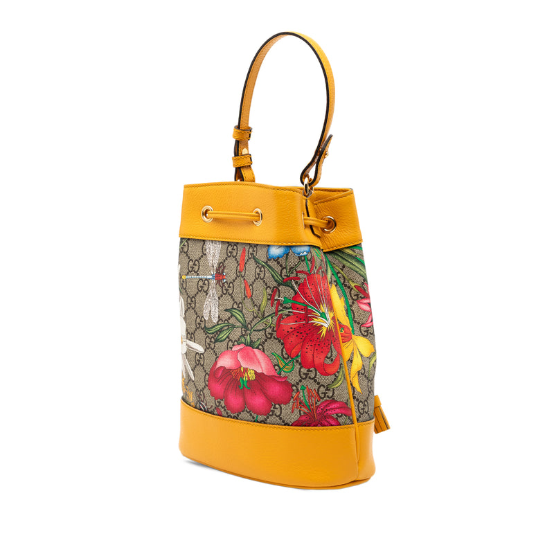 Small GG Supreme Flora Ophidia Bucket Bag - Image 2