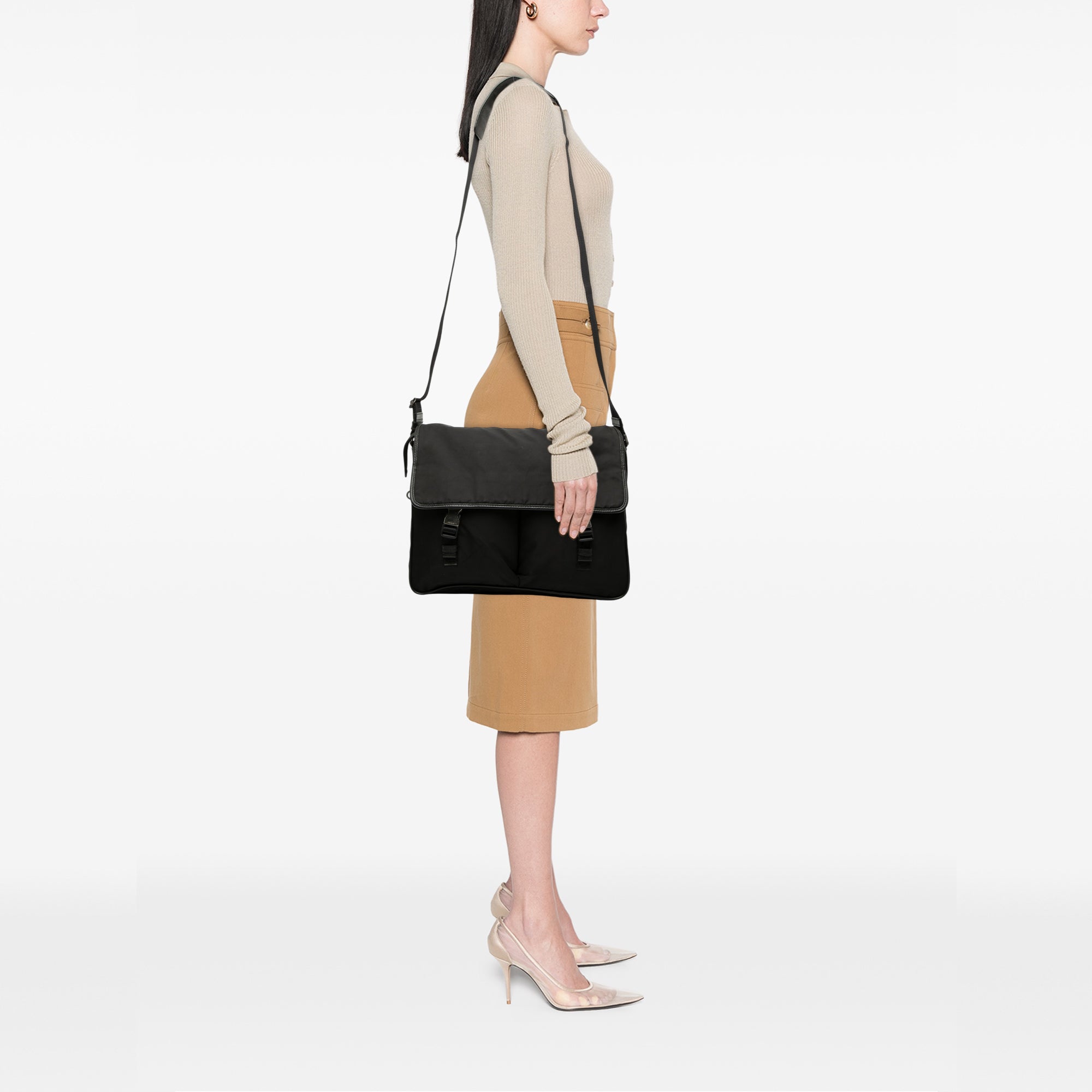 Tessuto Double Buckle Messenger Bag - Image 6