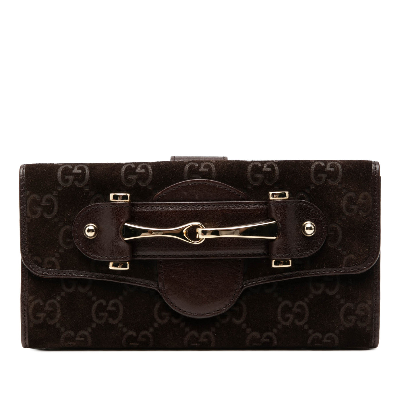 GG Suede Pelham Continental Long Wallet - Image 1