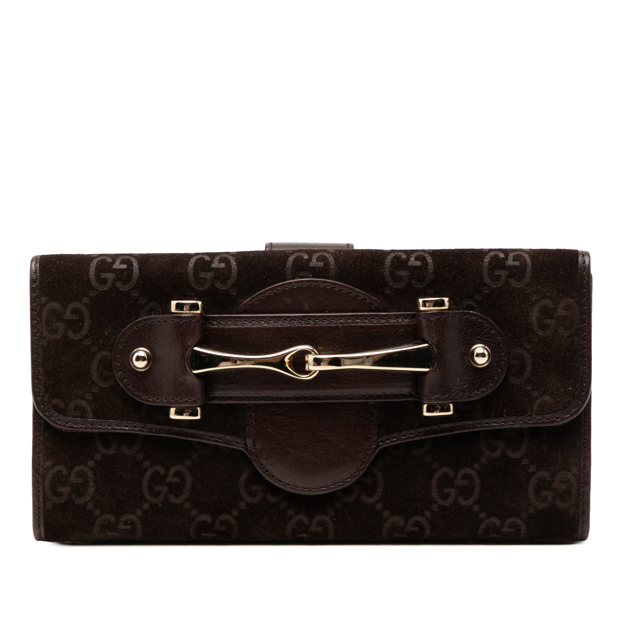 GG Suede Pelham Continental Long Wallet - Image 1