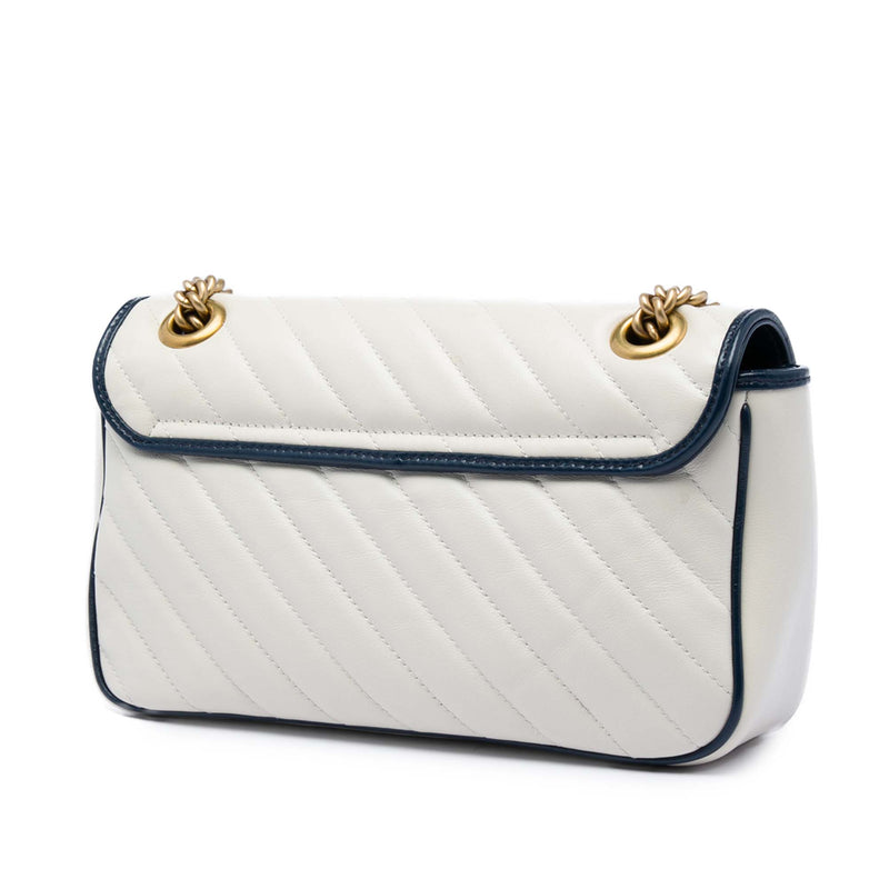 Medium GG Marmont Matelasse Diagonal Calfskin Torchon Shoulder Bag - Image 2