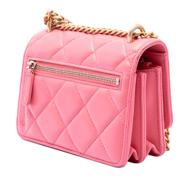 Mini Quilted Lambskin Pending CC Wallet On Chain - Image 2