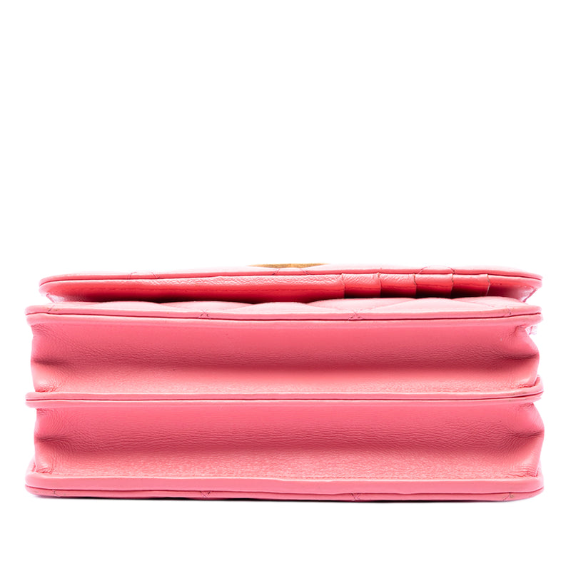 Mini Quilted Lambskin Pending CC Wallet On Chain - Image 3