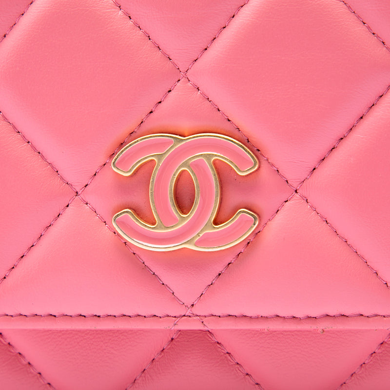 Mini Quilted Lambskin Pending CC Wallet On Chain - Image 5