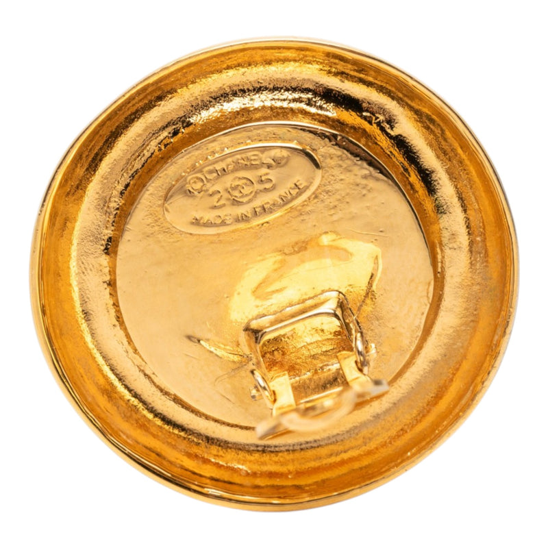 Gold Plated Faux Pearl 31 Rue Cambon Clip on Earrings - Image 3