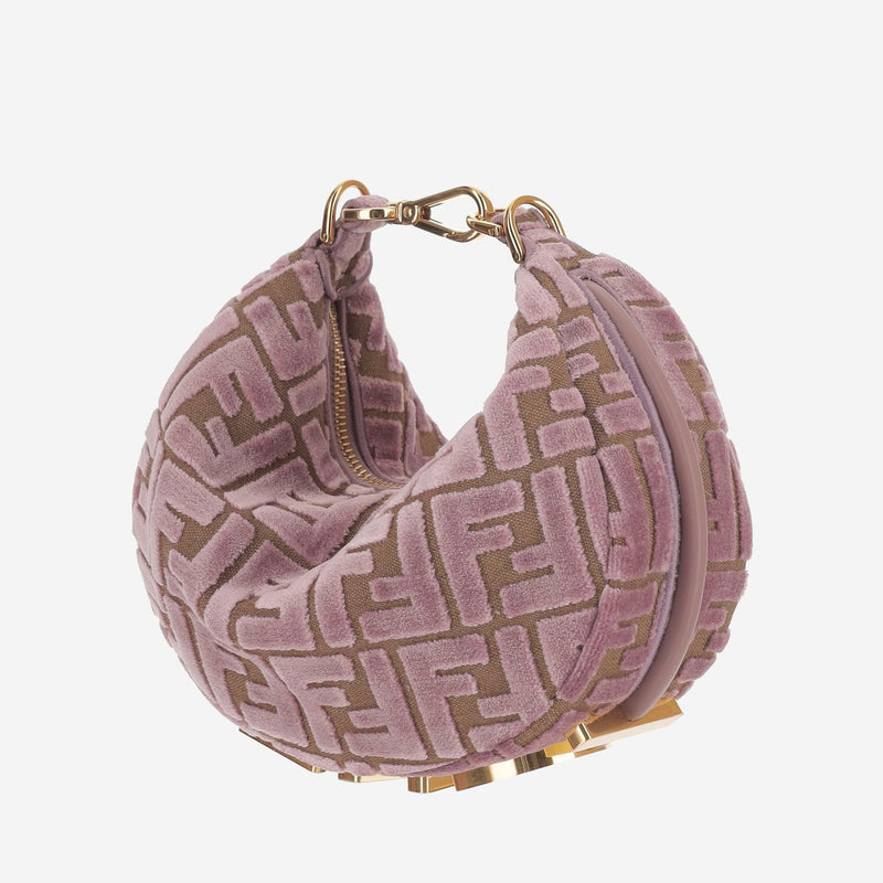 Fendi Fendigraphy Shoulder Bag — Pink Polyester
