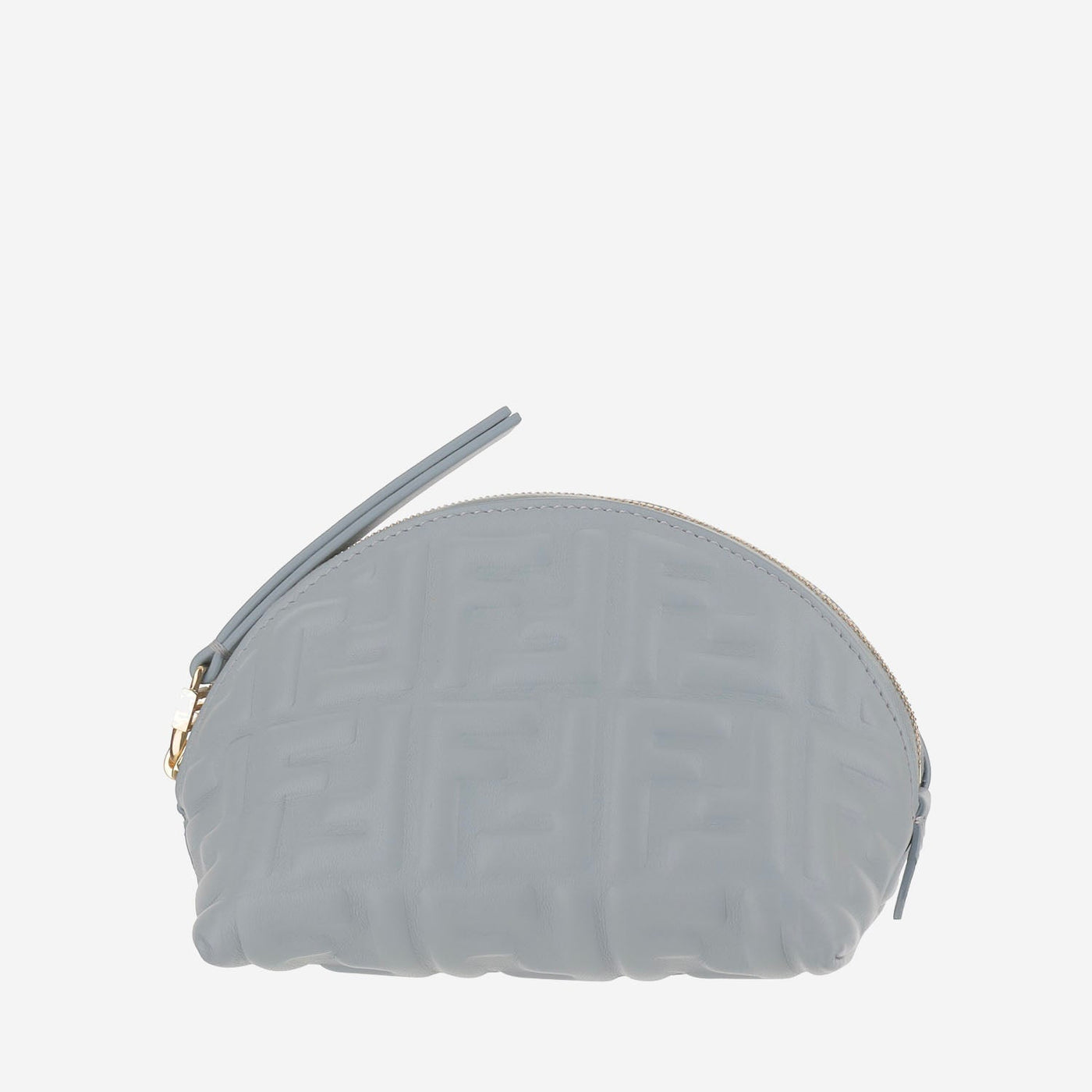 Fendi Ff Jacquard Leather Clutch — Blue