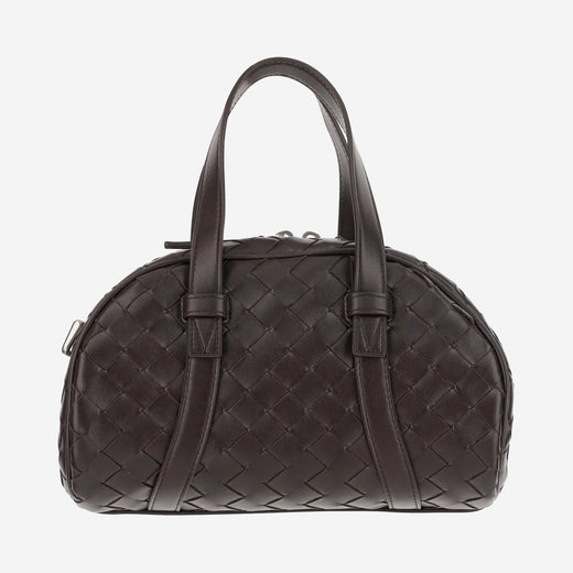 Bottega Veneta Intrecciato Shoulder Bag — Brown Pelle