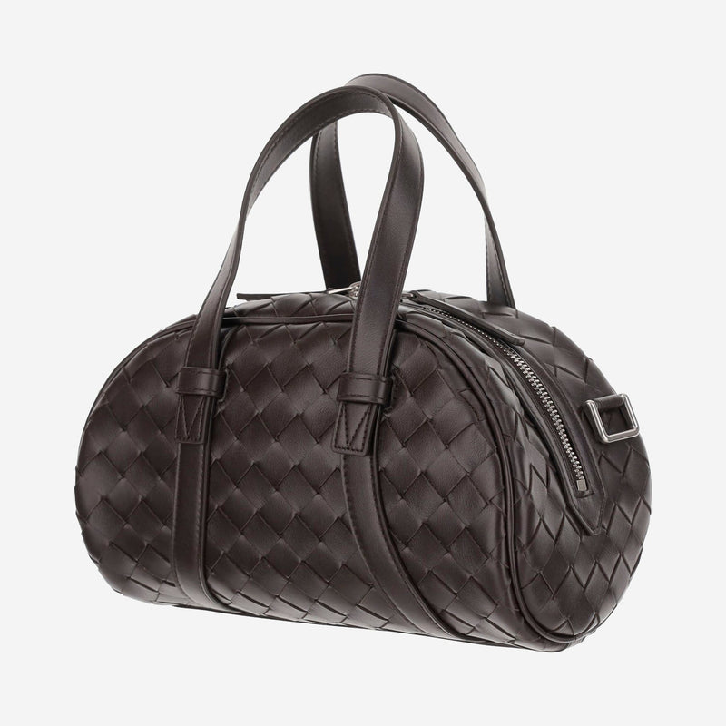 Bottega Veneta Intrecciato Shoulder Bag — Brown Pelle