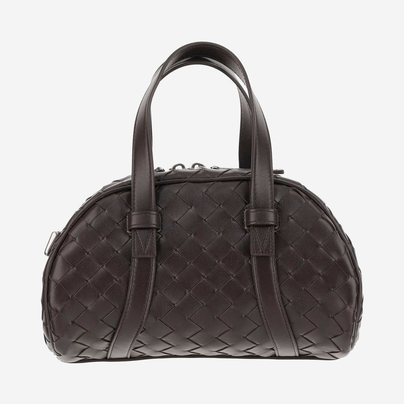 Bottega Veneta Intrecciato Shoulder Bag — Brown Pelle