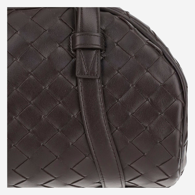 Bottega Veneta Intrecciato Shoulder Bag — Brown Pelle