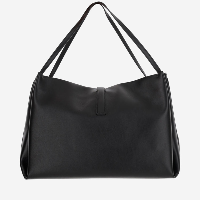 Ferragamo Calfskin Leather Shoulder Bag — Black