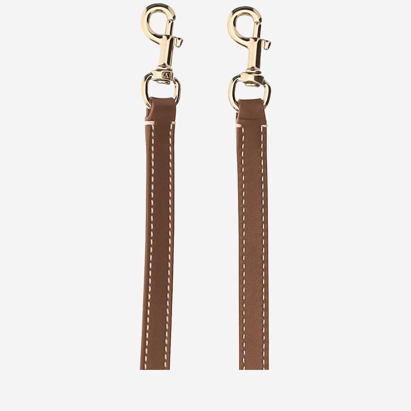 Valentino Garavani Antibes Top Handle Bag — Brown Calfskin