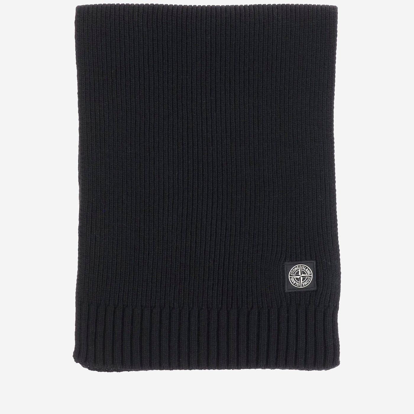 Stone Island Wool Blend Knit Scarf — Black Virgin Scarfs